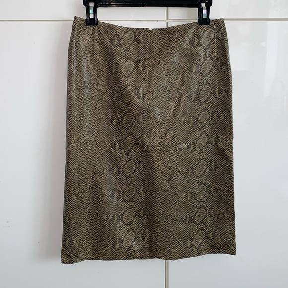 🌟LAST CHANCE 🌟 Snakeskin Vinyl Skirt - Picture 1 of 6